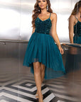 Sequin Spaghetti Strap High-Low Dress - Little Miss Vanilla