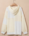 Plus Size Drawstring Color Block Long Sleeve Hoodie - Little Miss Vanilla