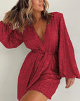 Sequined Long Sleeve Dress Women