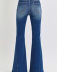 RISEN Distressed Button-Fly Flare Jeans - Little Miss Vanilla