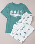 Skobeloff Christmas Tree Print Tee and Pants Lounge Set - Little Miss Vanilla