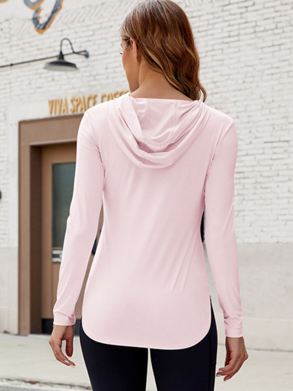 Long Sleeve Hooded Active Top - Little Miss Vanilla