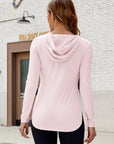 Long Sleeve Hooded Active Top - Little Miss Vanilla