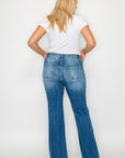 bytos Full Size Distressed High Rise Jeans with Pockets - Little Miss Vanilla