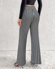 Faux Pocket Fastener Decoration Straight Wide Leg Pants Trousers