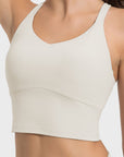 Millennia Crisscross Round Neck Active Tank - Little Miss Vanilla