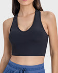 Millennia Scoop Neck Wide Strap Active Tank - Little Miss Vanilla