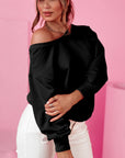 Bow Cutout Round Neck Long Sleeve Sweatshirt - Little Miss Vanilla