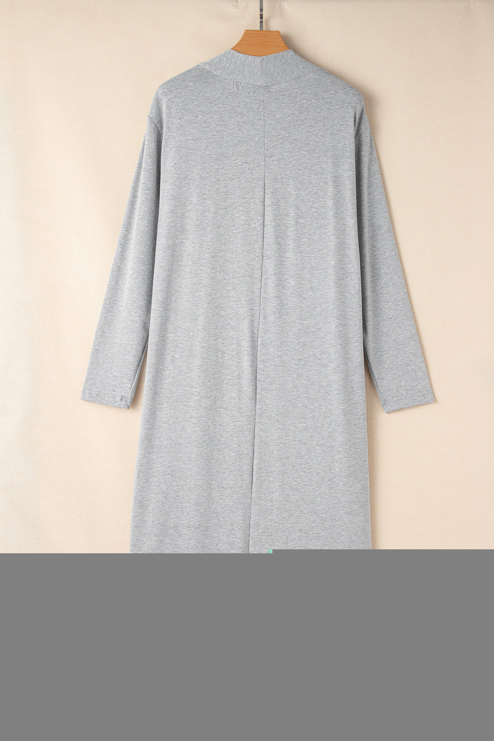 Light Grey Split Long Cardigan and Skinny Pants Lounge Set - Little Miss Vanilla