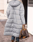 Full Size Zip Up Sherpa Hooded Coat - Little Miss Vanilla