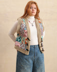 Plus Size Printed Sherpa Vest Coat - Little Miss Vanilla