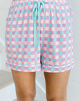 Purple Checkered Pattern Short Sleeve Pajamas Set - Little Miss Vanilla