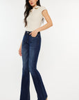 Kancan Full Size Mid Rise Slim Flare Jeans - Little Miss Vanilla