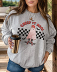 Plus Size Graphic Round Neck Long Sleeve Sweatshirt - Little Miss Vanilla