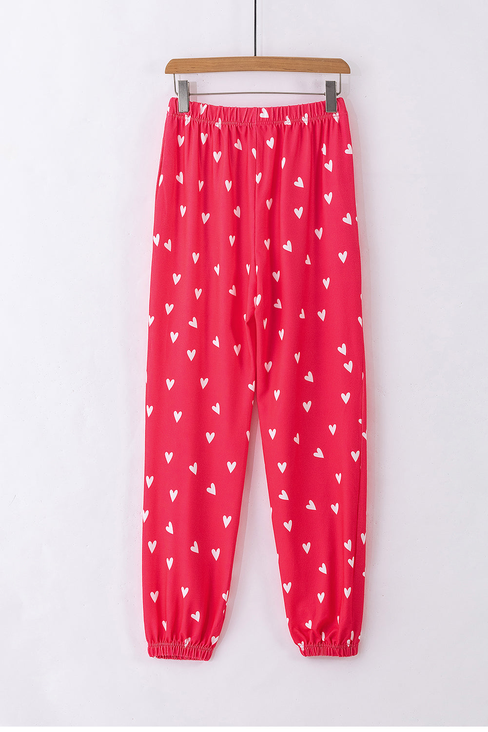 Fiery Red Valentines Heart Print Pants Set - Little Miss Vanilla