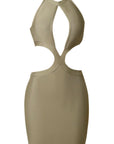 Cutout Grecian Neck Sleeveless Dress - Little Miss Vanilla