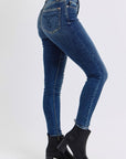 Judy Blue Full Size Run Mid-Rise Waist Skinny Jeans with Thermal Lining - Little Miss Vanilla