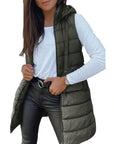 Plus Size Zip Up Hooded Vest Coat - Little Miss Vanilla