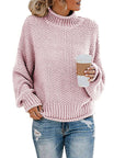 Cardigan Thick Thread Turtleneck Pullover