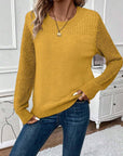 European And American Round Neck Long Sleeve Solid Color Sweater Bottoming Sweater