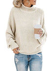 Cardigan Thick Thread Turtleneck Pullover