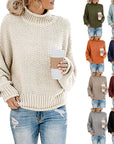 Cardigan Thick Thread Turtleneck Pullover