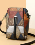 Fashion Soft Leather Stitching Shoulder Bag