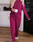 Long Sleeve Pullover and Jogger Pants Lounge Set - Little Miss Vanilla