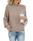 Cardigan Thick Thread Turtleneck Pullover