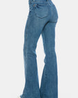 Judy Blue Full Size Tummy Control Cut Hem Flare Jeans - Little Miss Vanilla