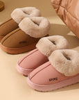 Plush Cotton Shoes For Women Winter Warm Home Slippers Outdoor Snow Boots - Little Miss Vanilla