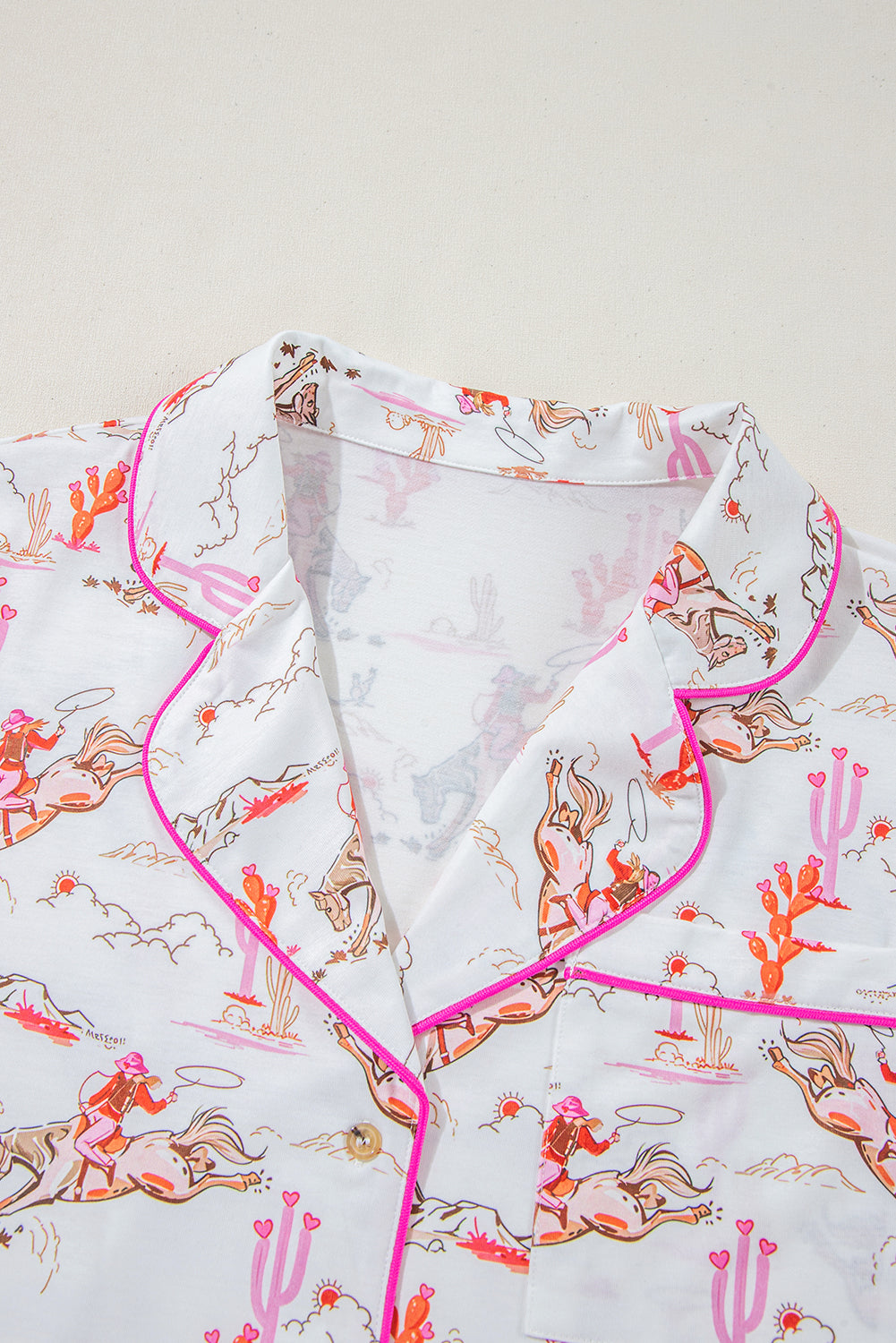 White Cowgirl Country Print Pajamas Set - Little Miss Vanilla