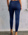 Ashleigh Blue Solid Color High Waist Stretchy Slim Fit Jeggings