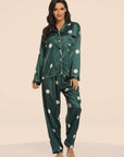 Two-piece Stretch Satin Home Wear Pajamas Women