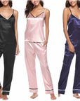 Silk Sling Plus Trousers Two-Piece Comfortable Pajamas