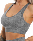 Seamless Yoga Top Fitness Long Sleeve Women Gym Crop Top