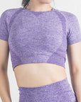 Seamless Yoga Top Fitness Long Sleeve Women Gym Crop Top