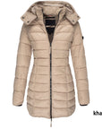 Mid-length Slim-fit Quilted Jacket