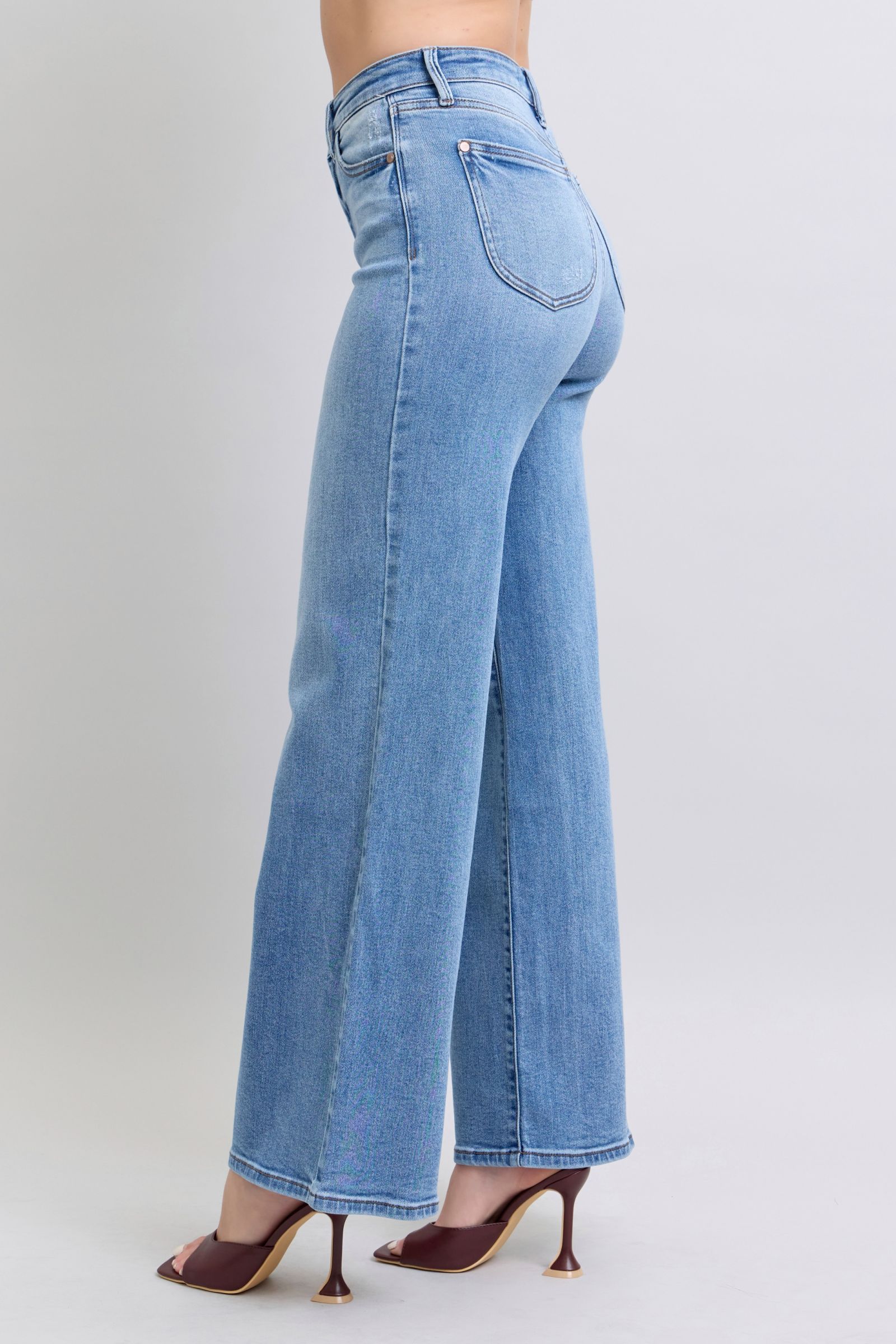 Judy Blue Full Size Wide Leg Jeans with Pockets - Little Miss Vanilla