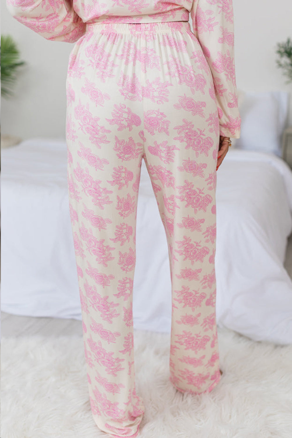 Pink Floral Long Sleeve and Pants Pajamas Set - Little Miss Vanilla