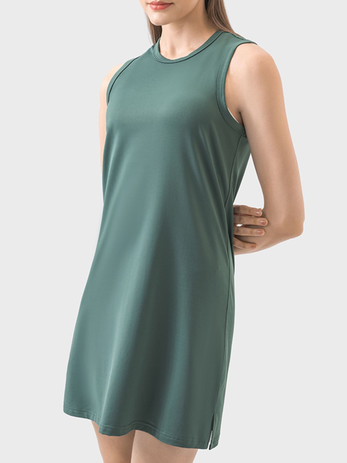 Millennia Round Neck Sleeveless Active Dress - Little Miss Vanilla