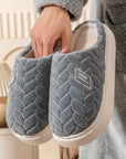 New Non-slip Thick-soled Plush Slippers Couple Winter Warm Home Slipper Indoor Fleece Shoes For Women Men