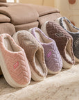 New Non-slip Thick-soled Plush Slippers Couple Winter Warm Home Slipper Indoor Fleece Shoes For Women Men