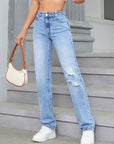 Distressed Jeans with Pockets - Little Miss Vanilla