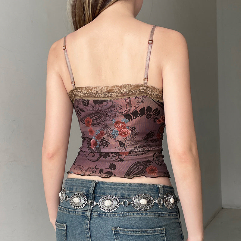 American Retro Flower Print Camisole - Little Miss Vanilla