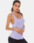 Full Size Scoop Neck Wide Strap Active Tank - Little Miss Vanilla