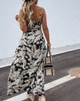 Printed Bohemian Maxi Dress V-neck - Little Miss Vanilla