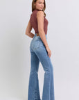 Judy Blue Full Size Raw Hem High Rise Bootcut Jeans - Little Miss Vanilla