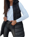 Plus Size Zip Up Hooded Vest Coat - Little Miss Vanilla