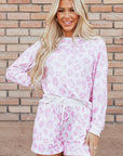 Pink Leopard Animal Print Pullover and Shorts Loungewear - Little Miss Vanilla